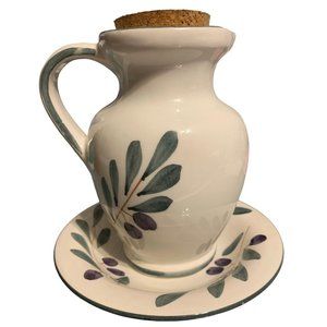 Fortebraccio, Small 6” Pitcher and Plate, Signed and numbered #1057 READ